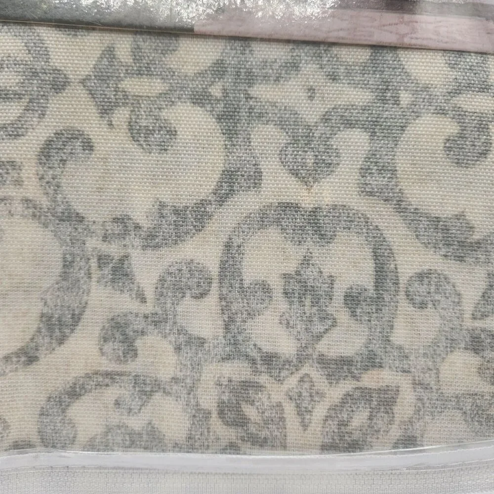 Pairs to Go Brockwell Spa Rod Pocket Curtain Two Panels Ivory Gray 56x95 New